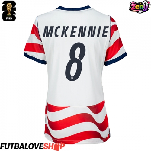 Dres Spojené štáty Weston McKennie #8 Domáci pre Ženy MS 2026 Krátky Rukáv
